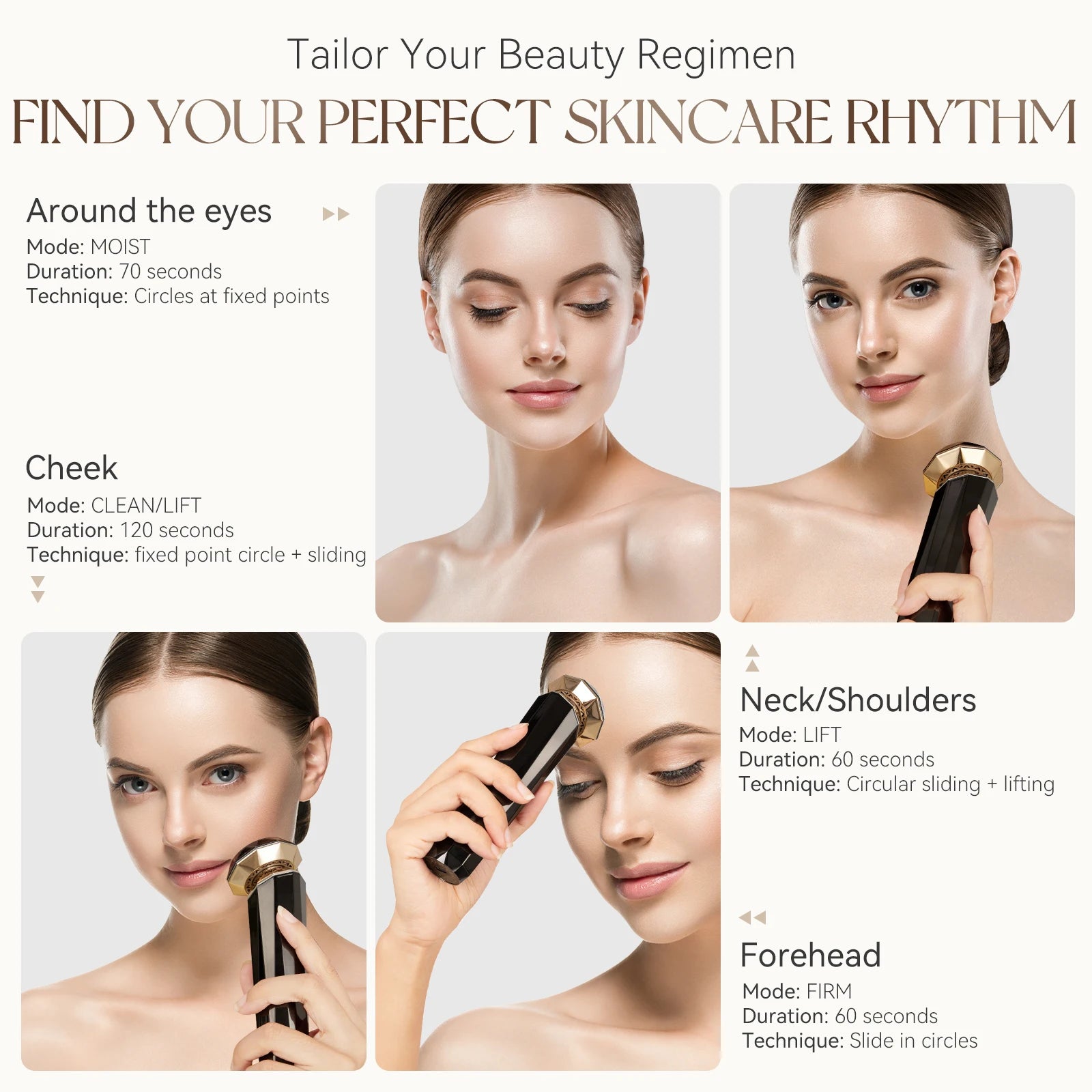 ANLAN Multifunction Skincare Device Pro 18K Gold – løft, forny og gjenoppliv huden med profesjonell presisjon