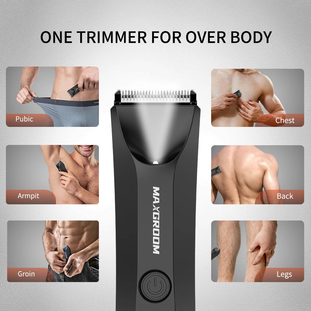 MAXGROOM Body Hair Trimmer – presis, trygg og vanntett kroppspleie for menn