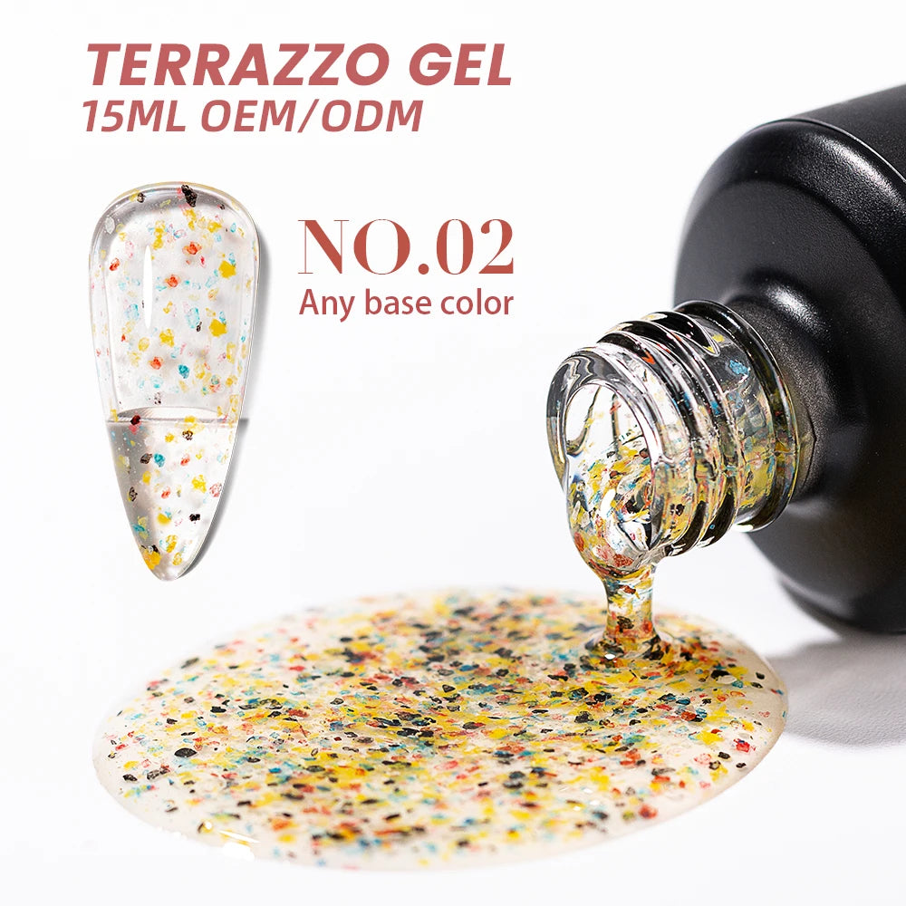 JTING Terrazzo Eggshell Gel Neglelakk