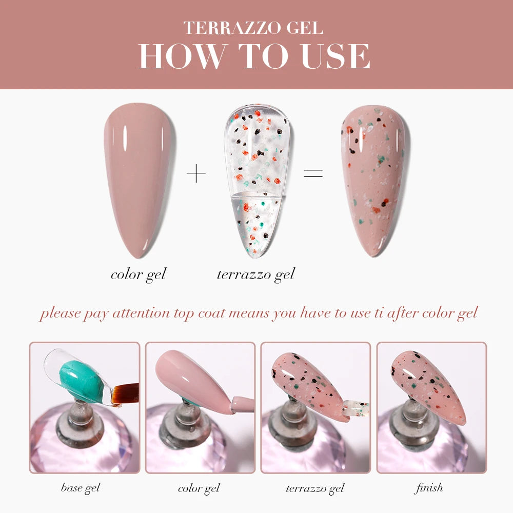 JTING Terrazzo Eggshell Gel Neglelakk