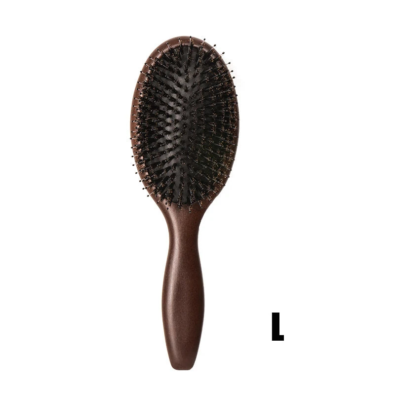 Wooden Hair Brush Comb – Naturlig Antistatisk Hårbørste med Luftpute og Massasjeeffekt