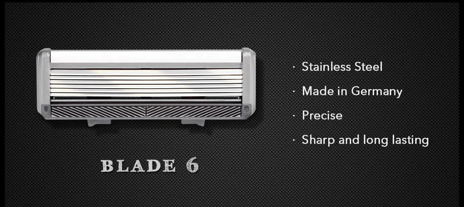 Qshave Black Silver Spider-Man Edition – klassisk barberhøvel med 6 blader og gaveeske