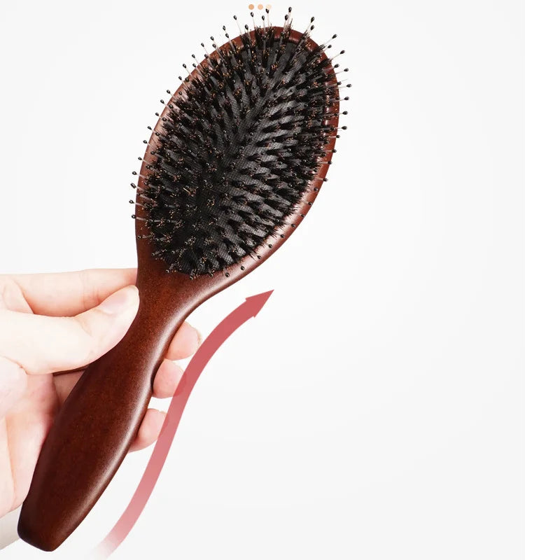Wooden Hair Brush Comb – Naturlig Antistatisk Hårbørste med Luftpute og Massasjeeffekt