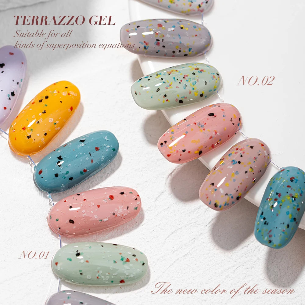 JTING Terrazzo Eggshell Gel Neglelakk