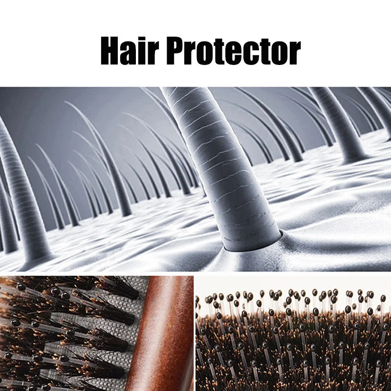 Wooden Hair Brush Comb – Naturlig Antistatisk Hårbørste med Luftpute og Massasjeeffekt