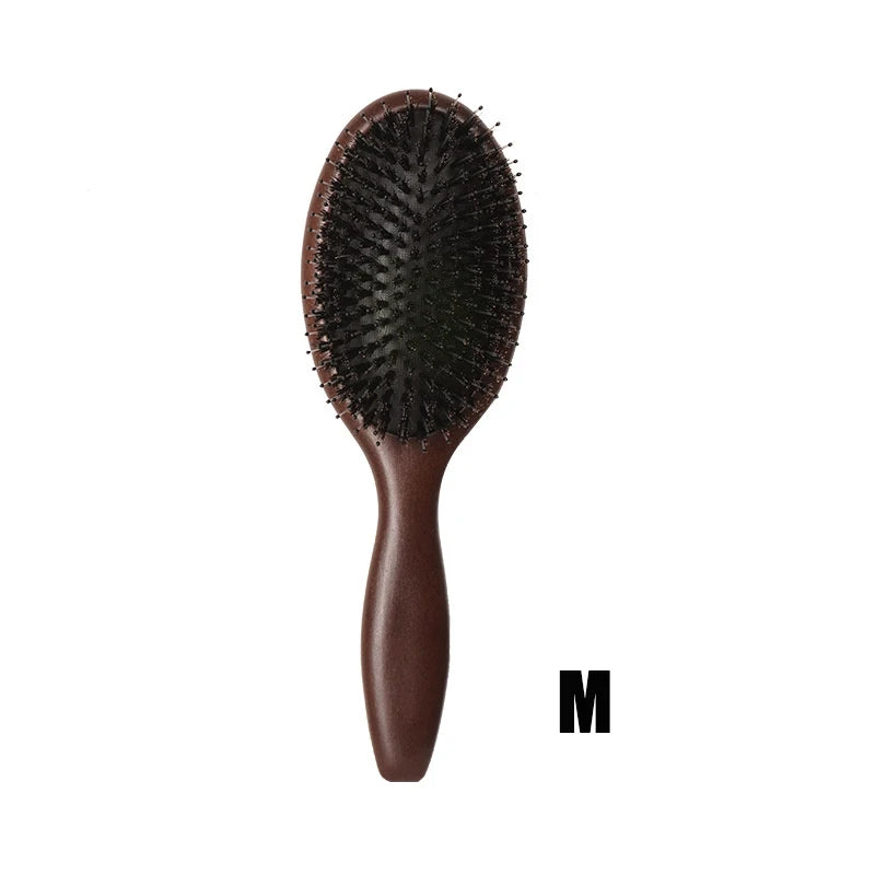 Wooden Hair Brush Comb – Naturlig Antistatisk Hårbørste med Luftpute og Massasjeeffekt