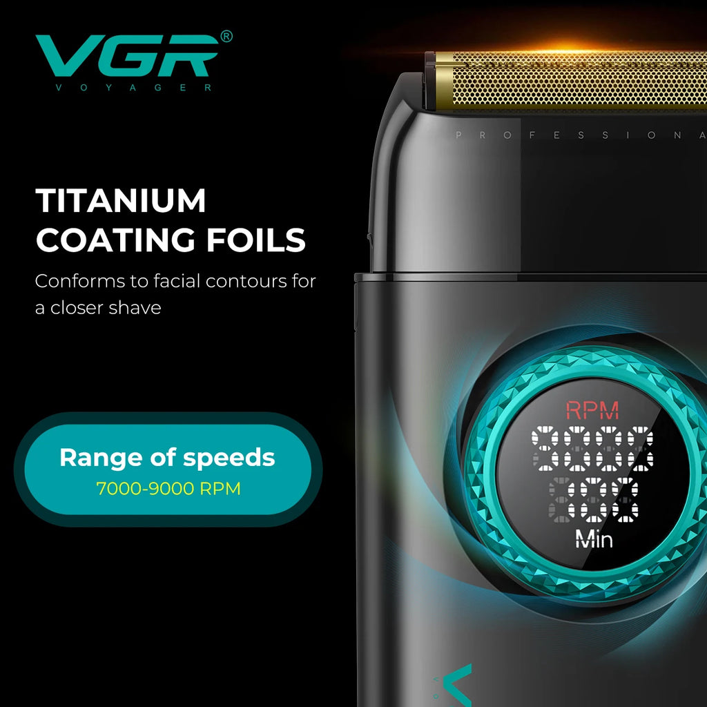 VGR Stepless Pro 4-i-1 Barber Combo – profesjonell hårklipper, trimmer, barbermaskin og hårføner