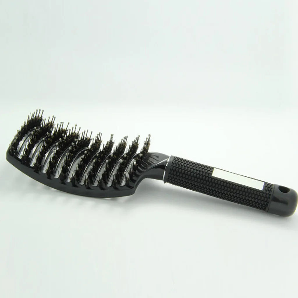 Massasjebørste for hår og hodebunn – nylon og naturbust for glans og balanse