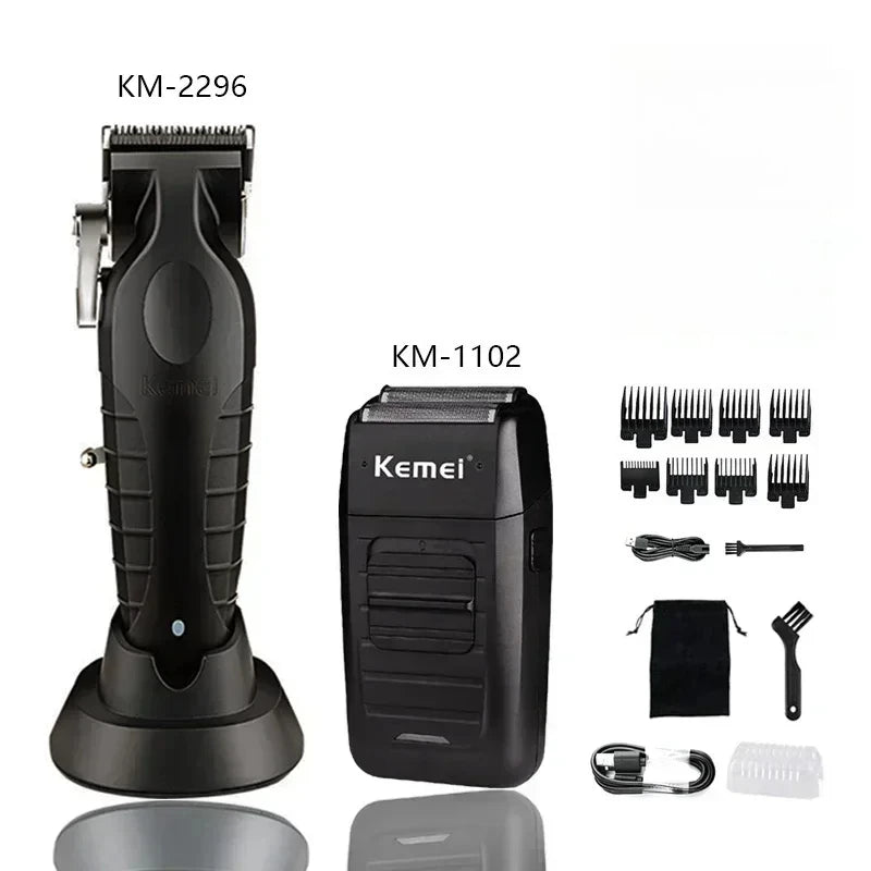 Kemei Hair Clippers Kit KM-2296 KM-2299 KM-1102 Men's Electric Hair Trimmer Machine Professional Hair Cutting Machine Clipper