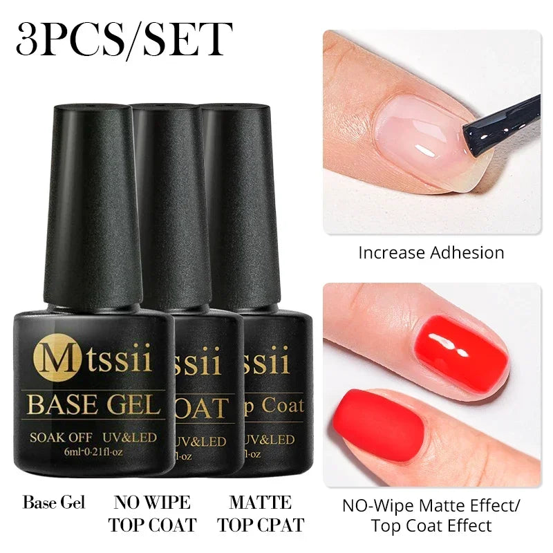 MTSSII 6-Delers Nude &amp; Brun Gel Neglelakksett