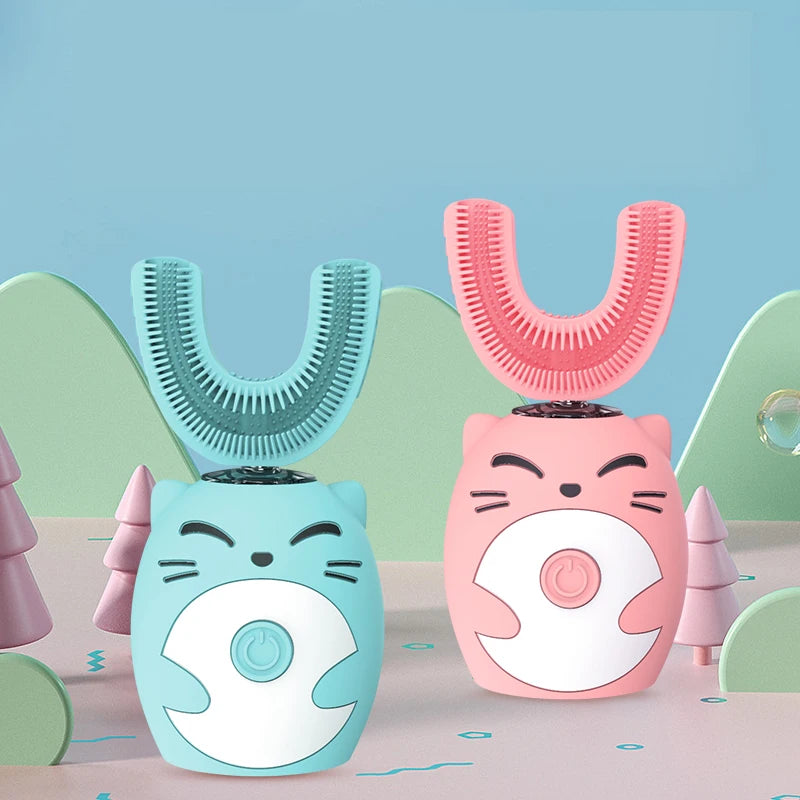 Balashov Kids U-Shape Sonic Electric Toothbrush – 360° smart tannbørste for barn med ultralydrengjøring og IPX7 vanntetthet
