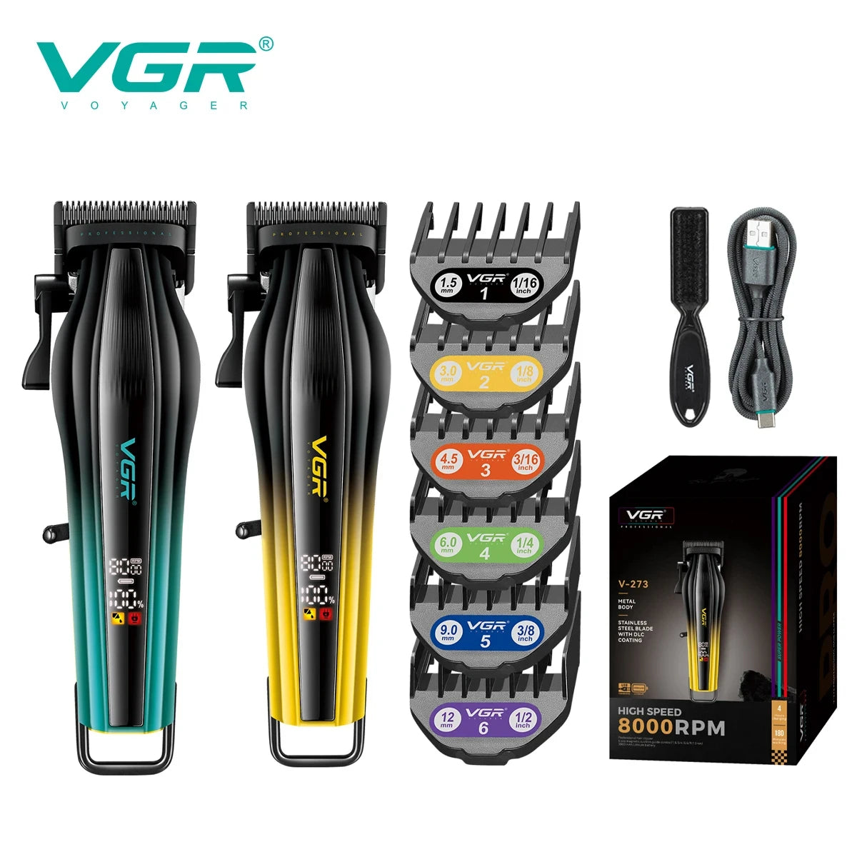 VGR V-273 Profesjonell hårklipper – 8000 RPM