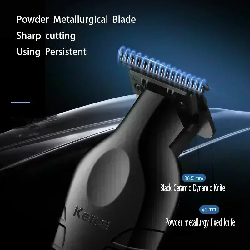 Kemei KM-2296 + KM-2299 + KM-1102 Professional Hair Clipper Kit – alt du trenger for presis, stillegående og profesjonell hårklipp