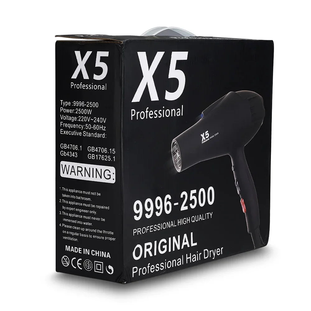 2500 W Profesjonell Hårføner – Kraftig Motor med Ioneteknologi