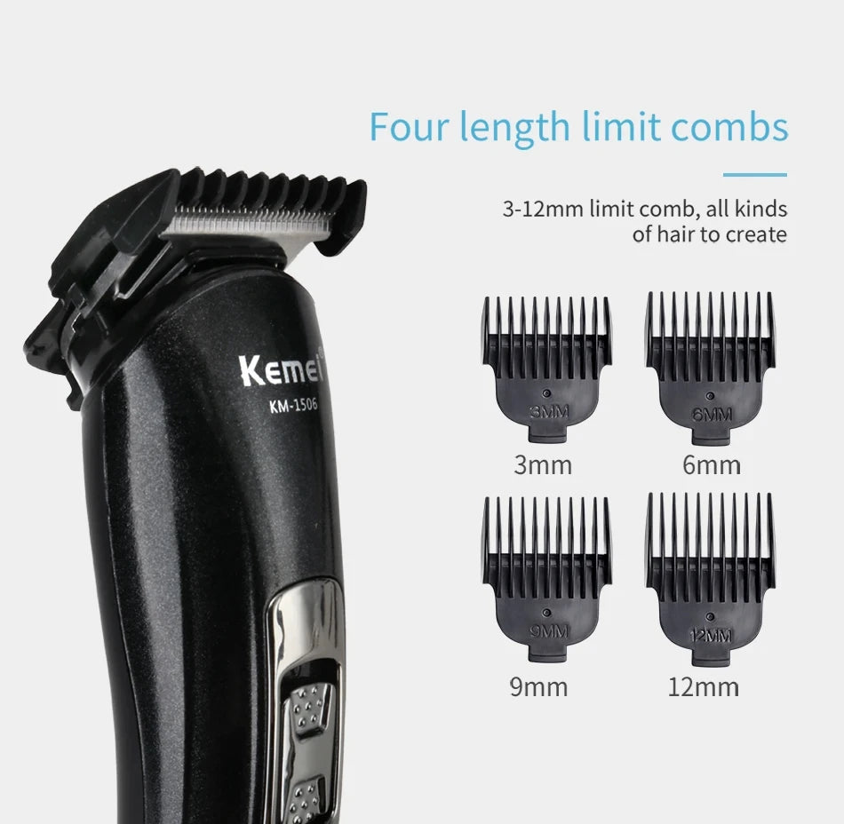 Kemei KM-1506 3-i-1 Elektrisk Shaver – komplett løsning for barbering, trimming og nesehårfjerning