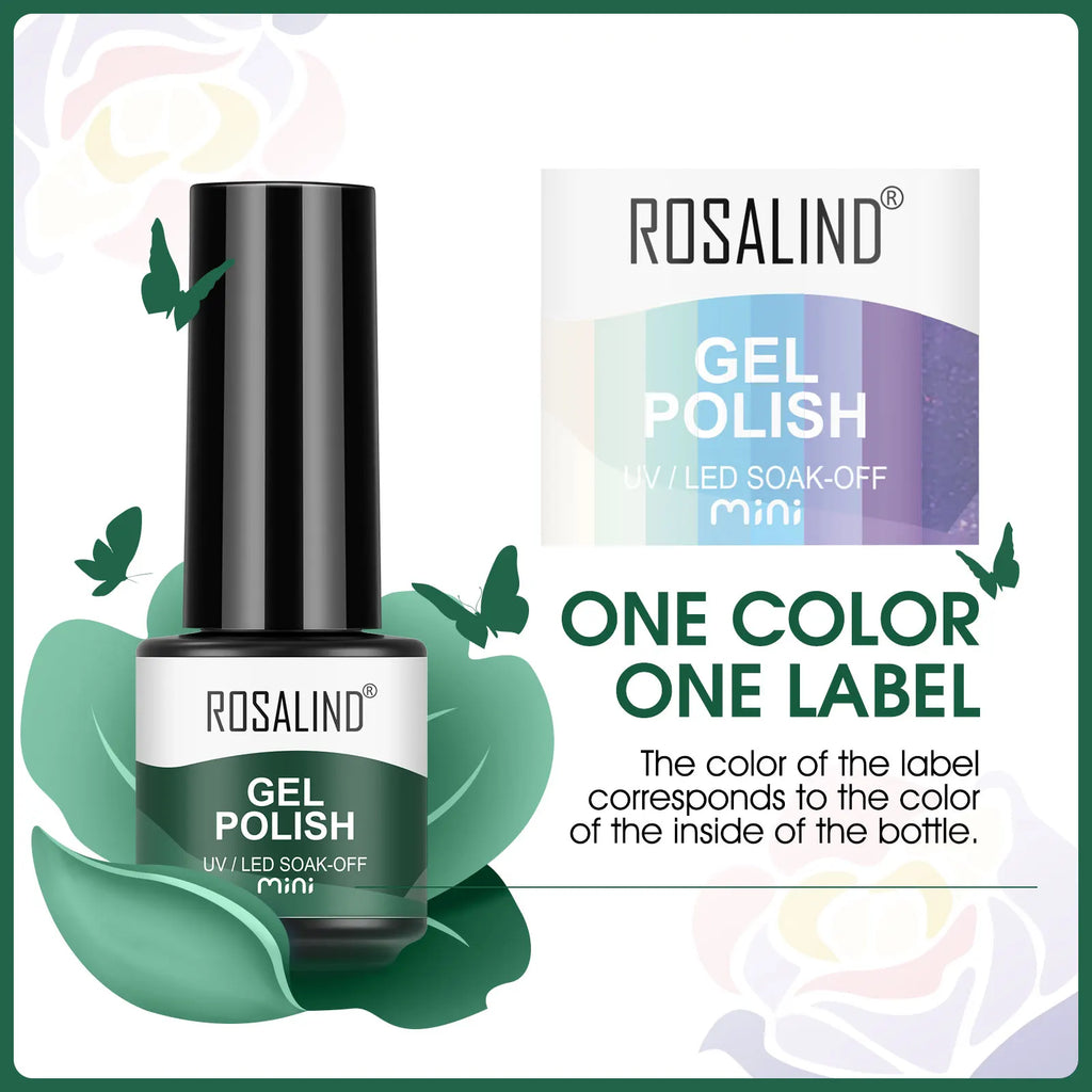 ROSALIND 5-Delers Gel Neglelakksett