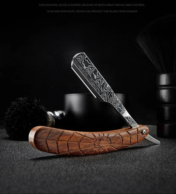 Profesjonell Barberhøvel for Menn – Klassisk Design, Skarpt Blad og Perfekt Barbersnitt