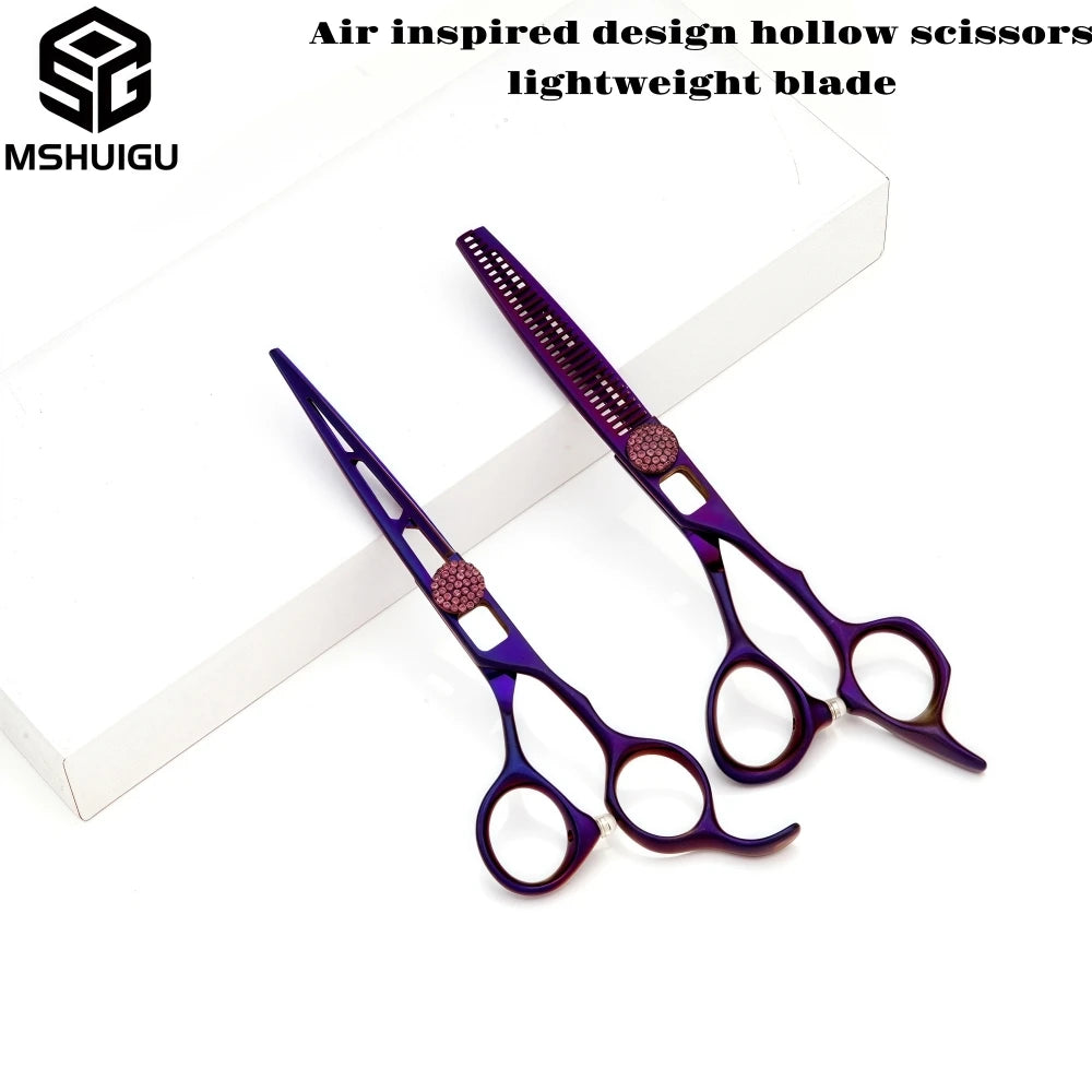 MSHUIGU VG10 Profesjonell Frisørsaks – Laser-Slipt Blad med 26 Tenner for Presis Tynning