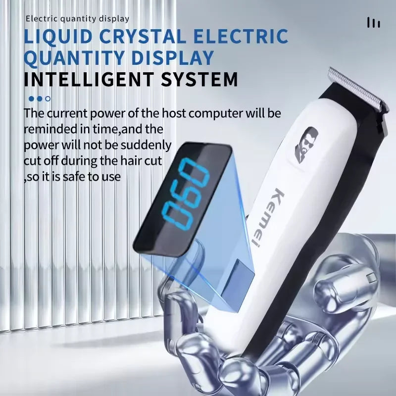 Kemei KM-PG809A + KM-PG232 + KM-3382 Grooming Kit – komplett hår- og skjeggsett for presis, stillegående og profesjonell klipp