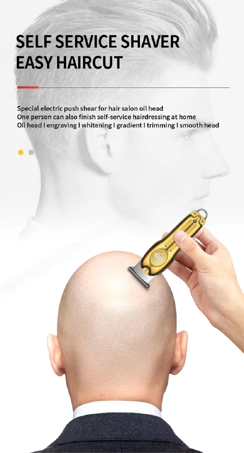 Kemei KM-679 Gold &amp; Silver Edition – presis, stilfull og profesjonell hårtrimmer for menn