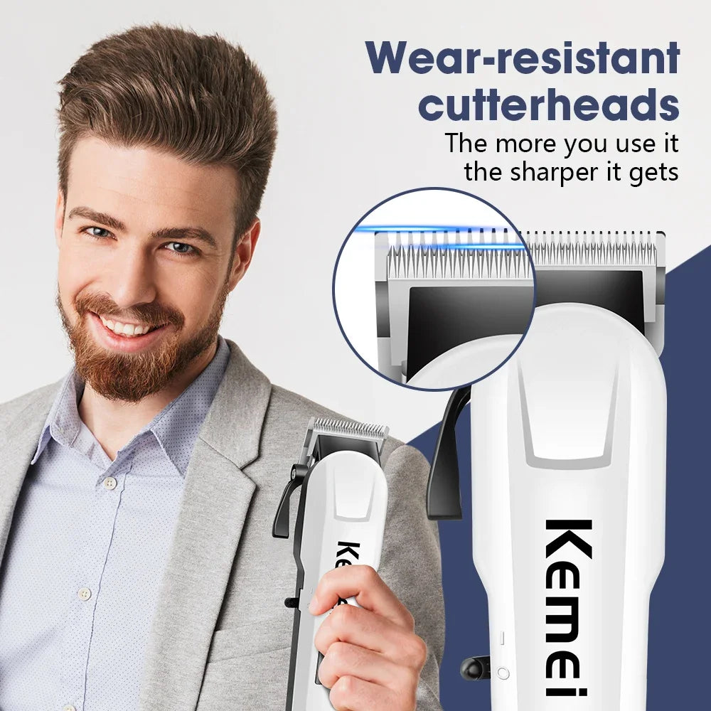 Kemei KM-809A Professional Hair Clipper – kraftig, presis og allsidig hår- og skjeggtrimmer for menn
