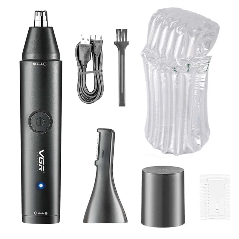 VGR V-613 2-i-1 Nesetrimmer og Øyenbrynstrimmer – presis, hygienisk og skånsom ansiktstrimmer