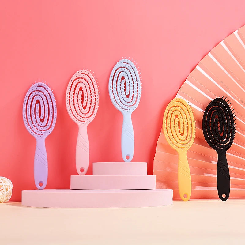 Oval Ventilert Hårbørste – antistatisk, skånsom og lett for barn og baby