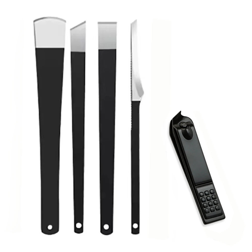 4/5/6/9 stk Pedikyrknivsett – Komplett Fotpleiesett i Rustfritt Stål for Hard Hud og Neglepleie