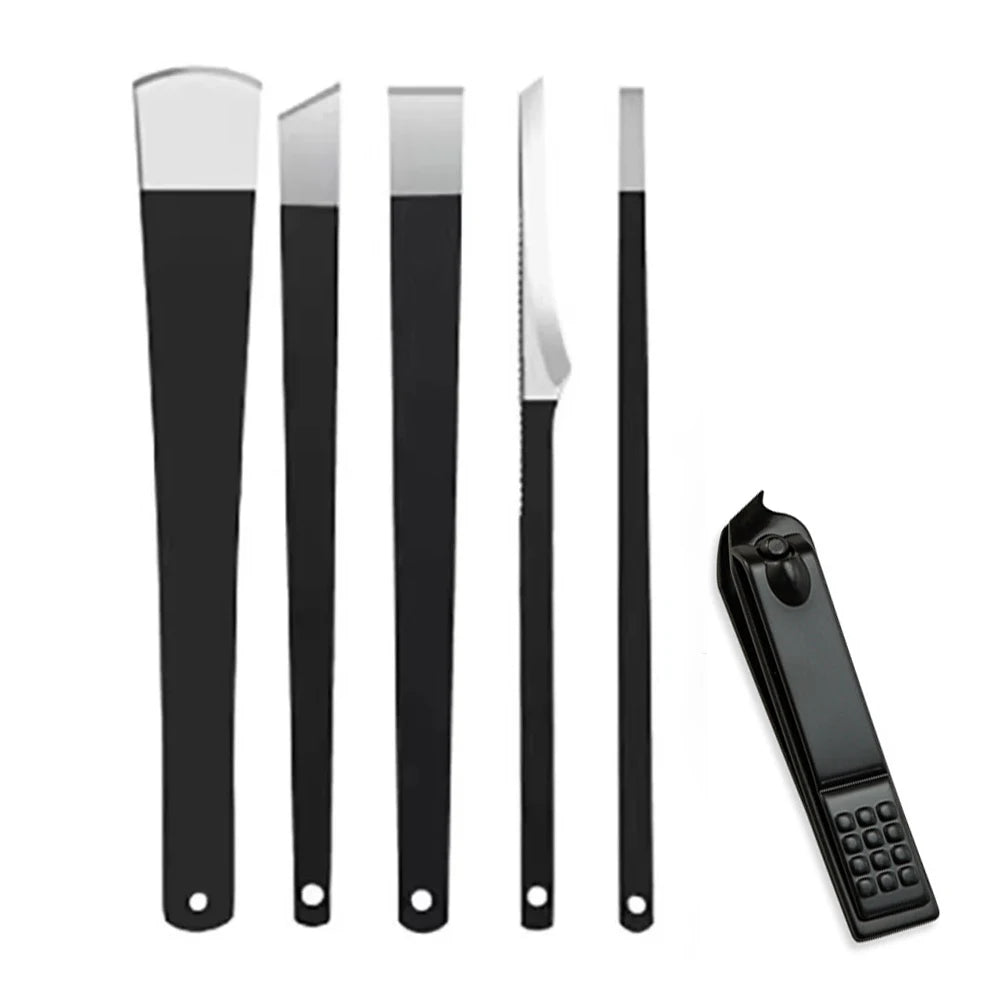 4/5/6/9 stk Pedikyrknivsett – Komplett Fotpleiesett i Rustfritt Stål for Hard Hud og Neglepleie