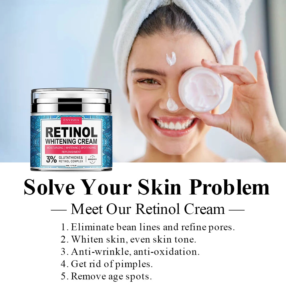 ENVISHA Retinol &amp; Collagen Face Cream – anti-age, fukt og glød i én krem
