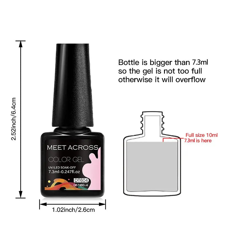 MEET ACROSS 12-Delers Nude &amp; Rosa Gel Neglelakksett