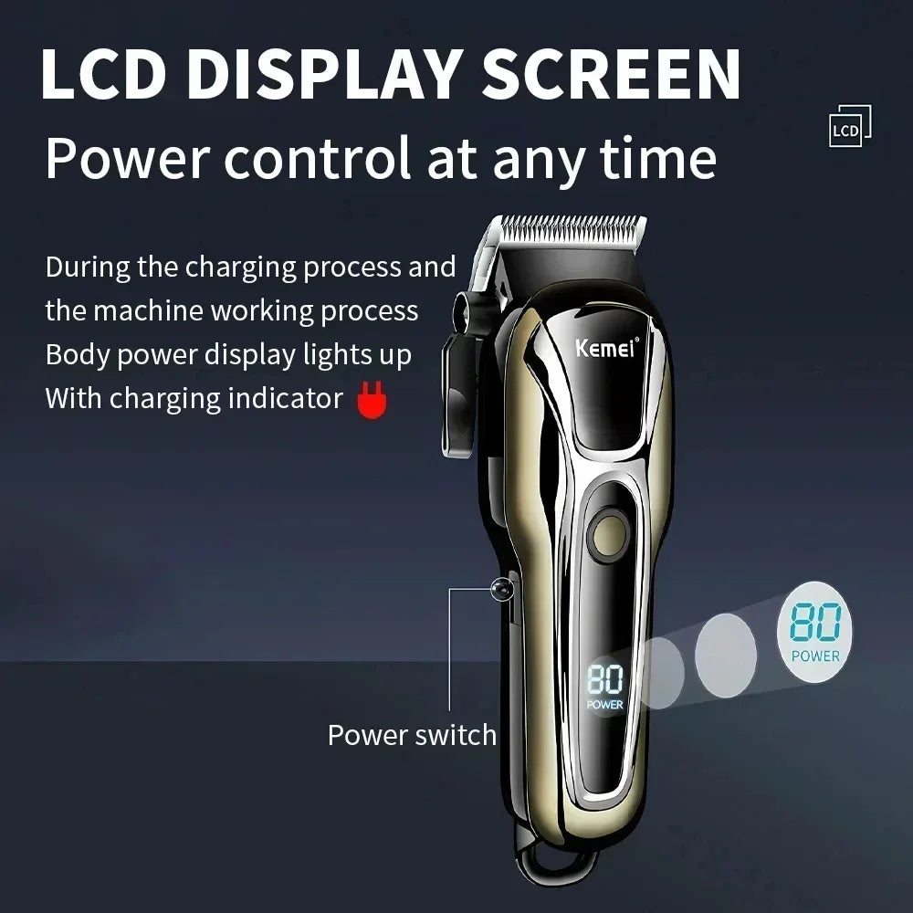Kemei KM-PG1990A Professional Hair Clipper – kraftig, presis og stillegående trimmer for profesjonell hårklipp