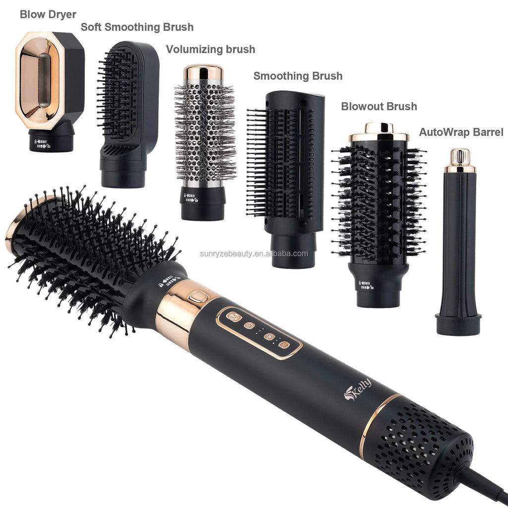 High Speed 6-i-1 Profesjonell Hårføner – 110 000 RPM, 1600 W og Avansert Ioneteknologi