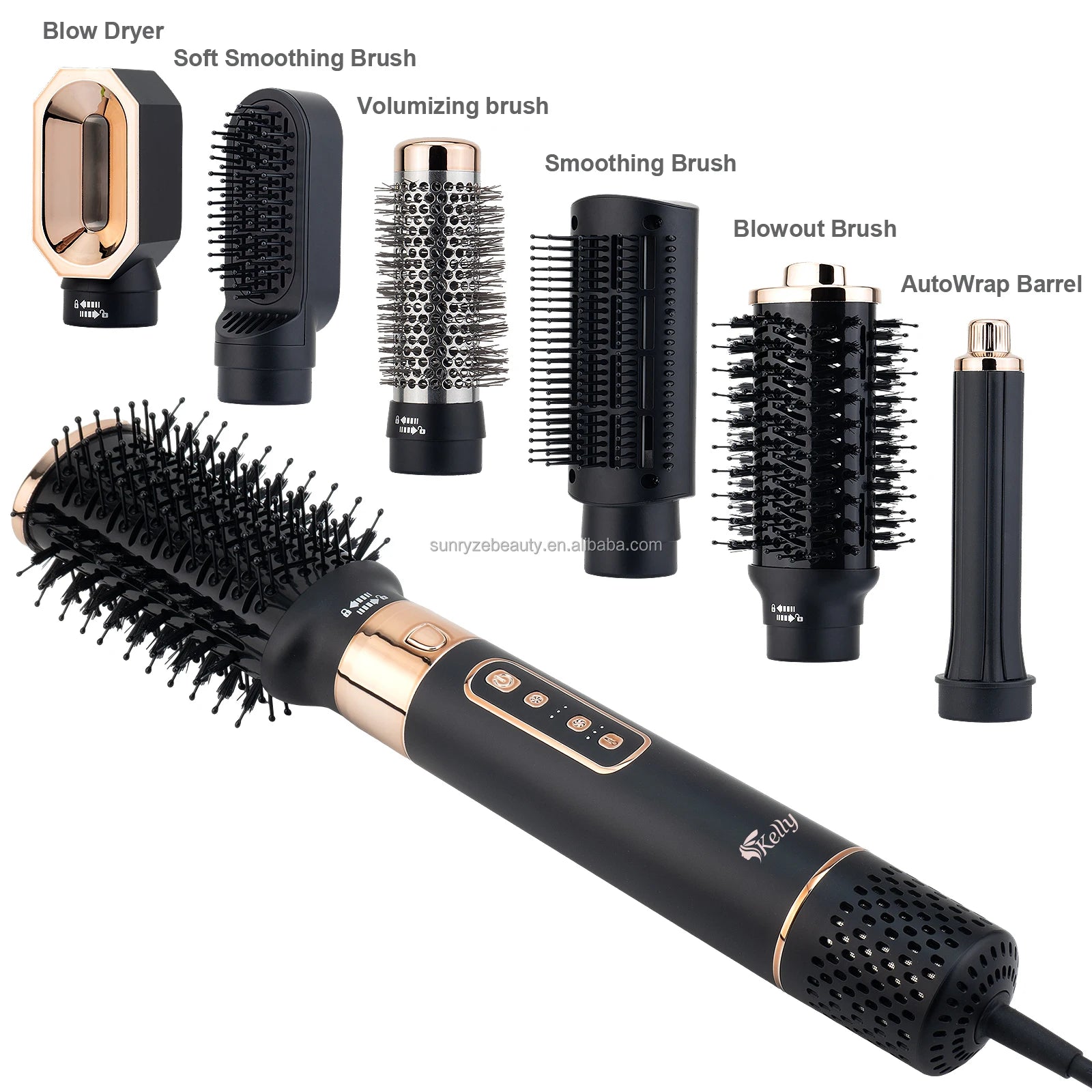 High Speed 6-i-1 Profesjonell Hårføner – 110 000 RPM, 1600 W og Avansert Ioneteknologi