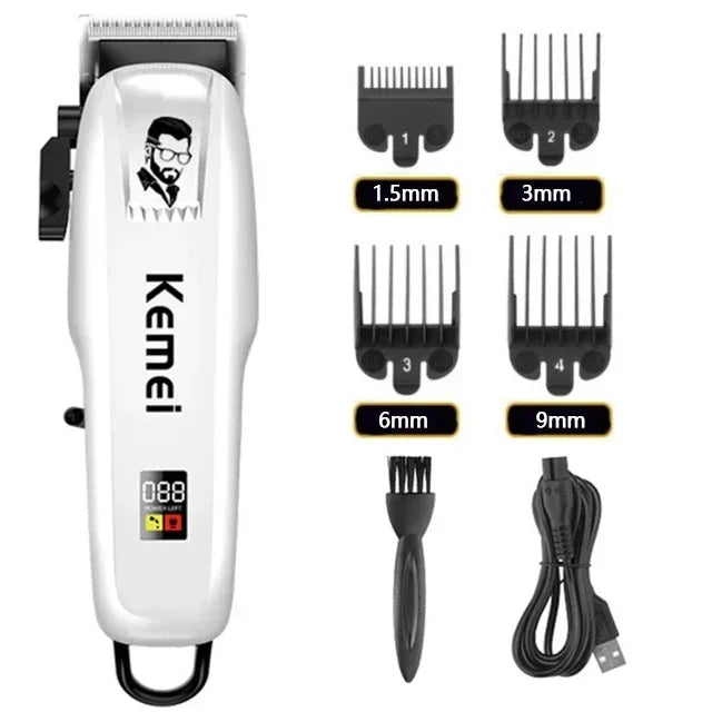 Kemei KM-PG809A Professional Hair Clipper – stillegående, kraftig og presis for hele familien