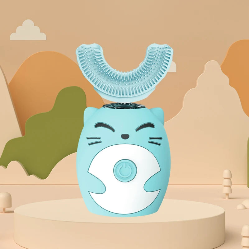 Balashov Kids U-Shape Sonic Electric Toothbrush – 360° smart tannbørste for barn med ultralydrengjøring og IPX7 vanntetthet
