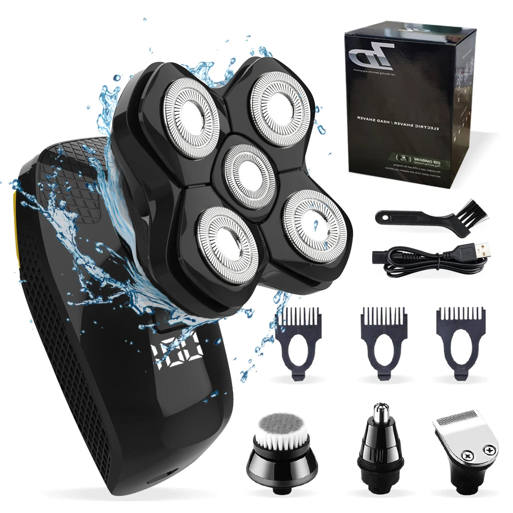 GENKO 5D Electric Head Shaver – presis, fleksibel og komfortabel barbering for menn