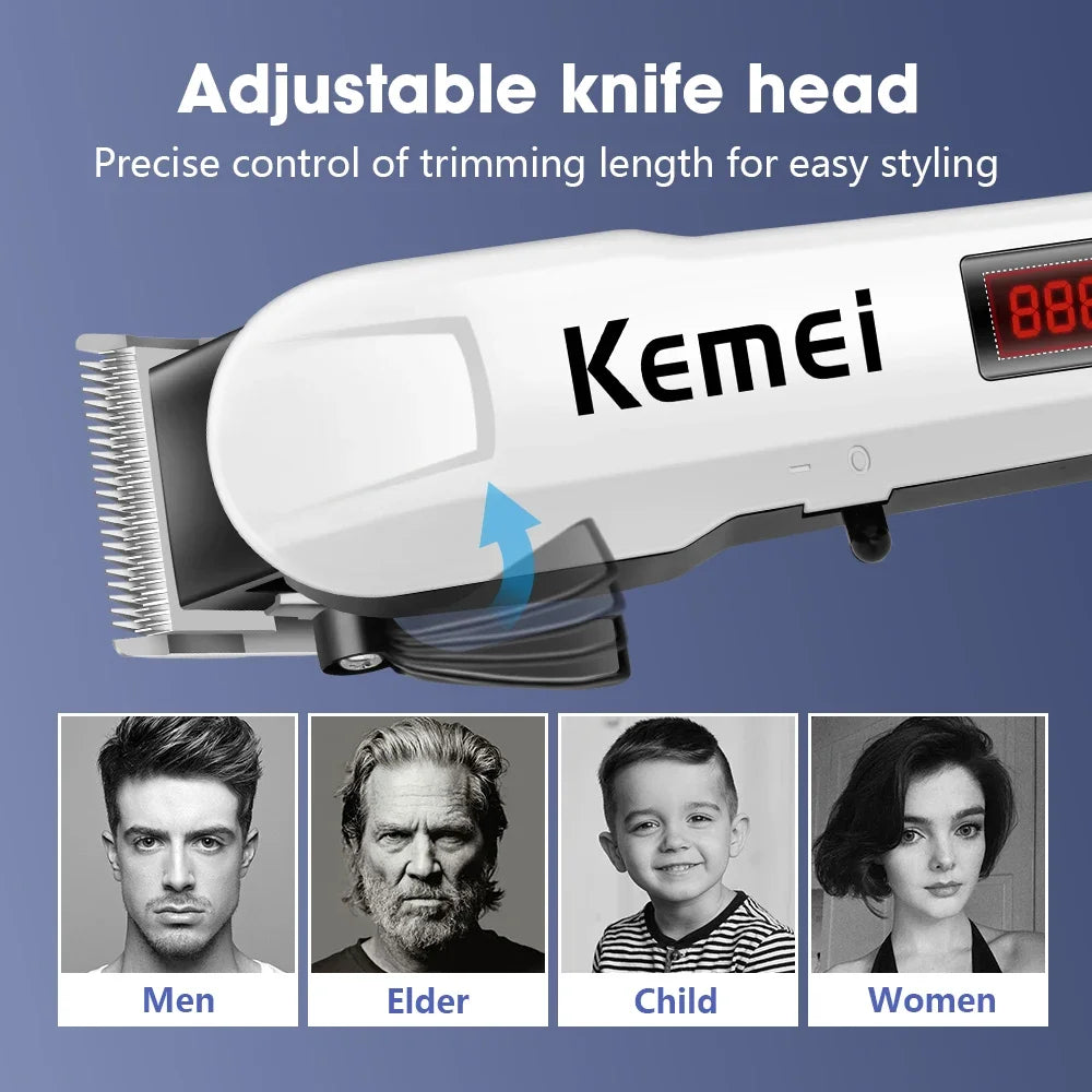Kemei KM-809A Professional Hair Clipper – kraftig, presis og allsidig hår- og skjeggtrimmer for menn