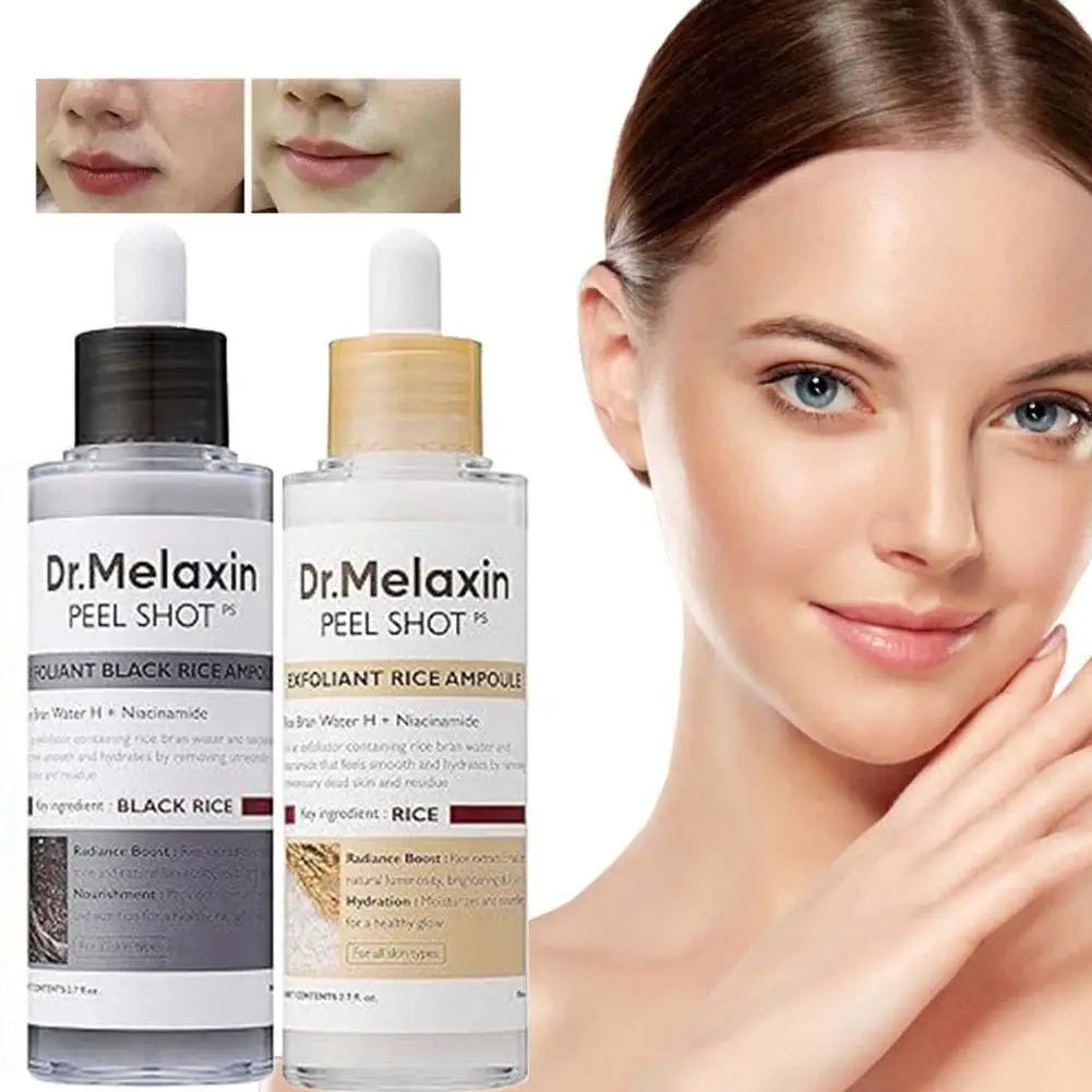 Dr. Melaxin Rice Exfoliating Serum 80 ml – Skånsom peeling og intens fukt for silkemyk hud