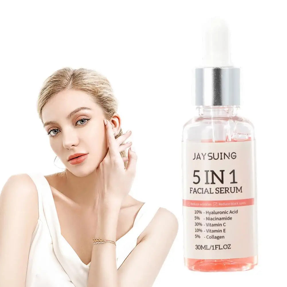 Jaysuing 5-i-1 Hyaluronic Acid Face Serum – intensiv fukt, glød og jevnere hudtone