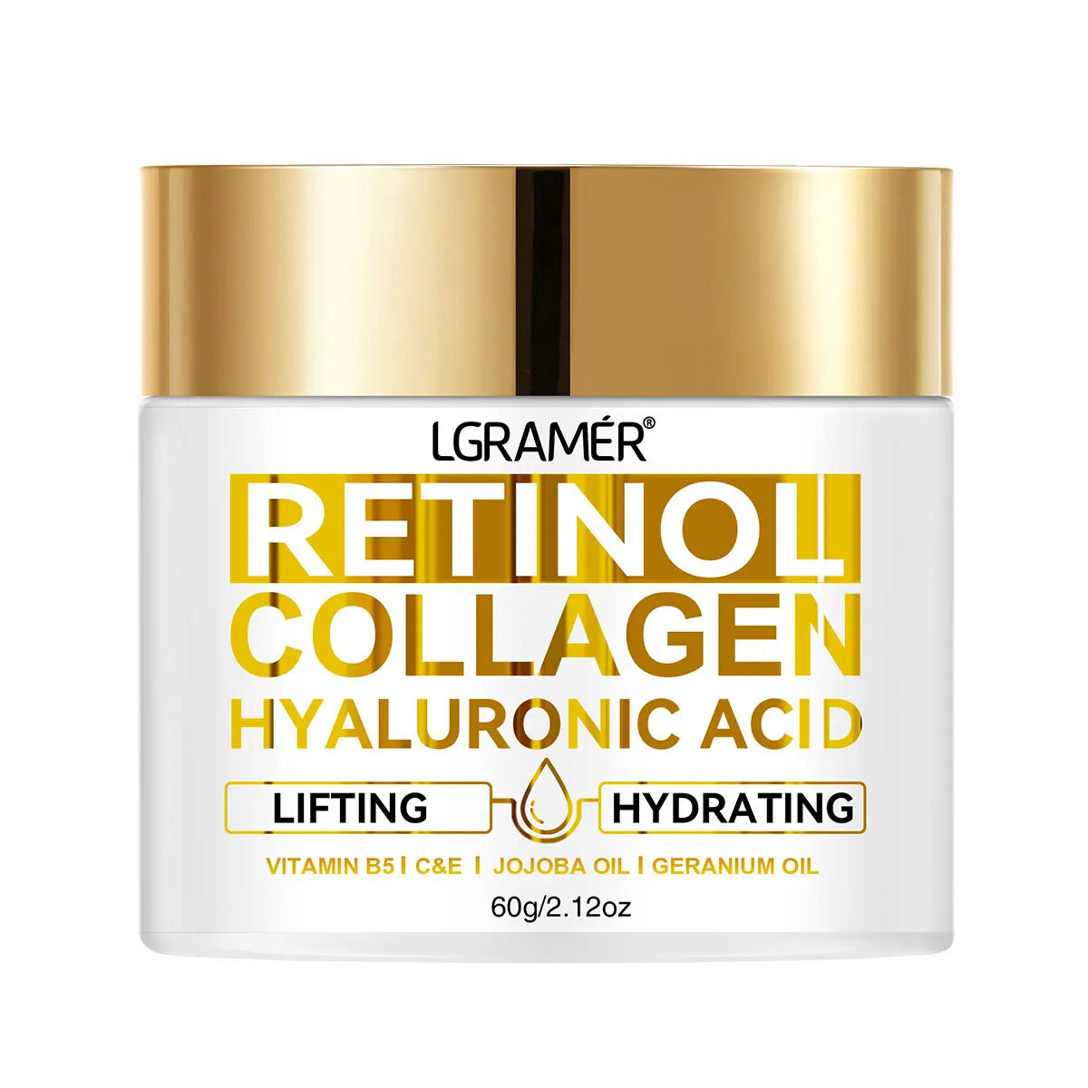 LGRAMER Retinol Face Cream – Oppstrammende og fuktighetsgivende anti-age krem for glattere hud