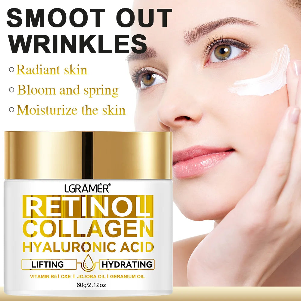LGRAMER Retinol Face Cream – Oppstrammende og fuktighetsgivende anti-age krem for glattere hud