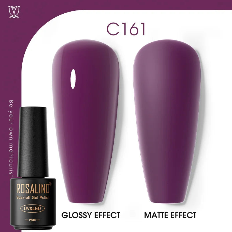 ROSALIND Gel Neglelakk – Klassiske Farger