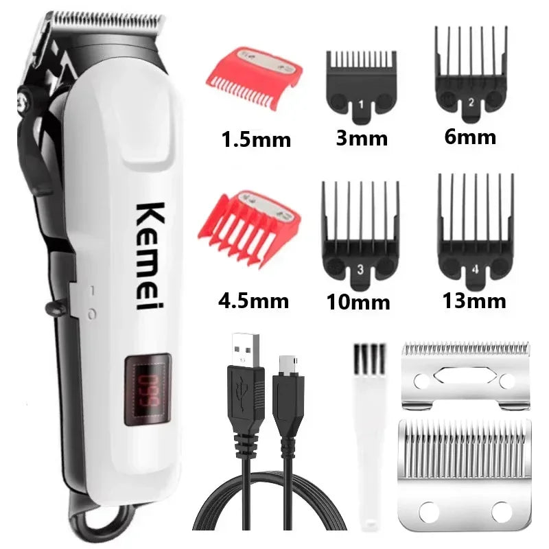 Kemei KM-809A Professional Hair Clipper – kraftig, presis og allsidig hår- og skjeggtrimmer for menn