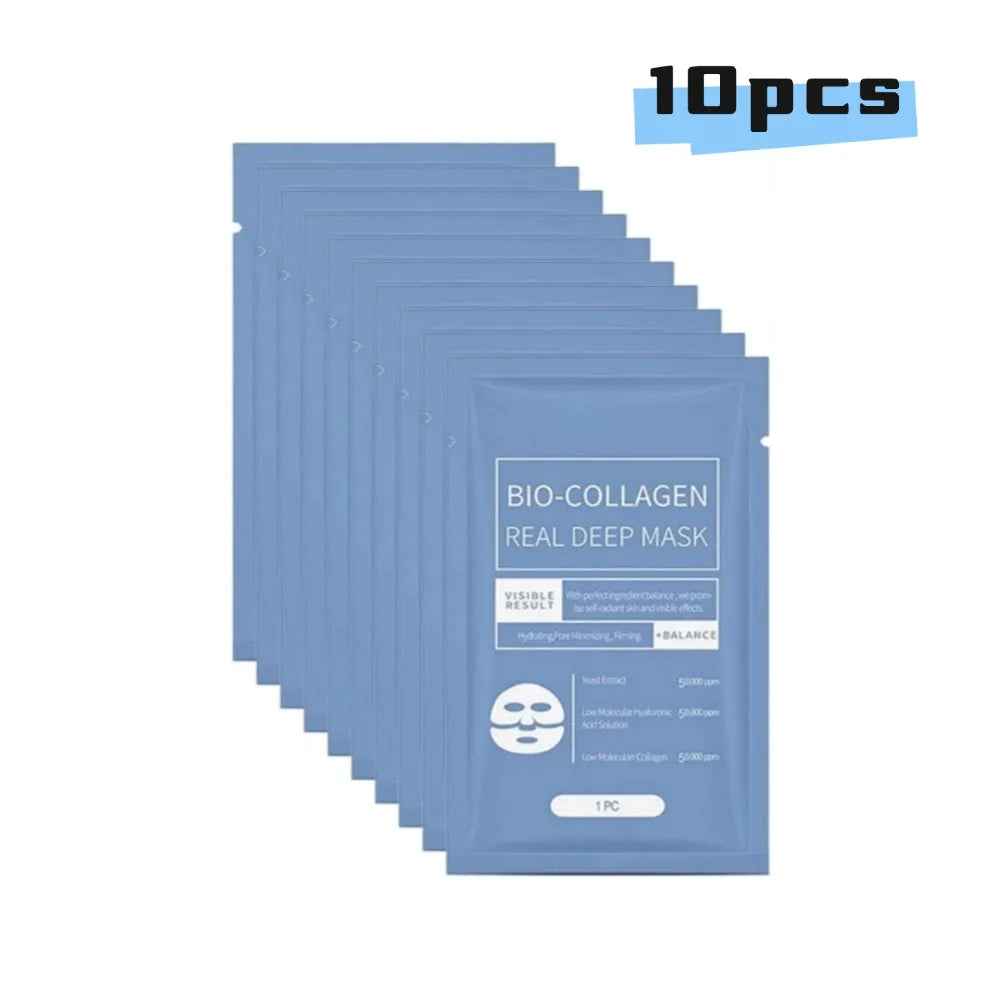 Real Deep Bio Collagen Mask Deep Moisturizing Hydrating Overnight Face Mask Refreshing Brightening firming Skin Care mask