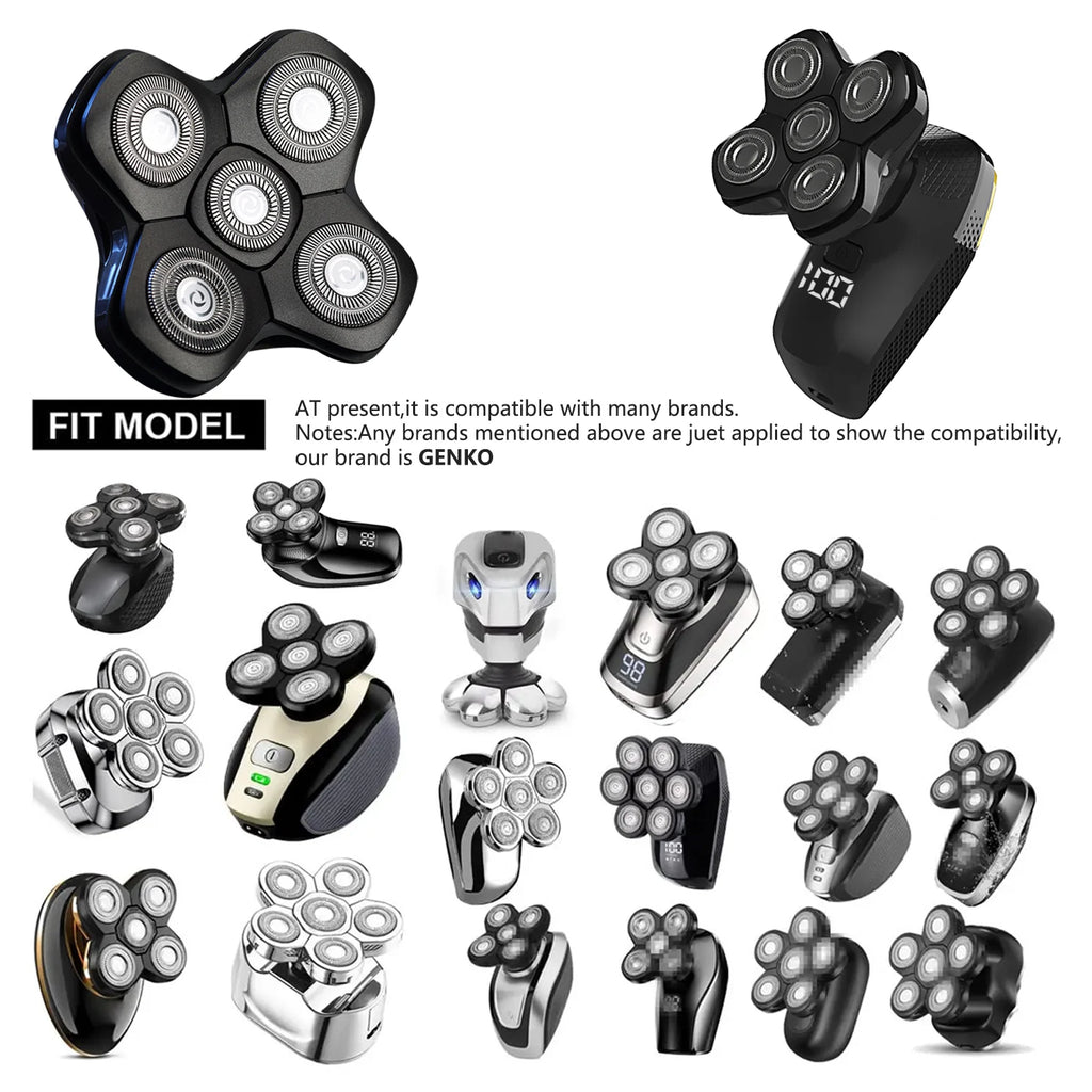 GENKO 5D Electric Head Shaver – presis, fleksibel og komfortabel barbering for menn