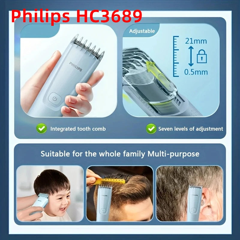 Philips S1113 Elektrisk Barbermaskin – trippel flytende hoder og USB-lading for presis og komfortabel barbering