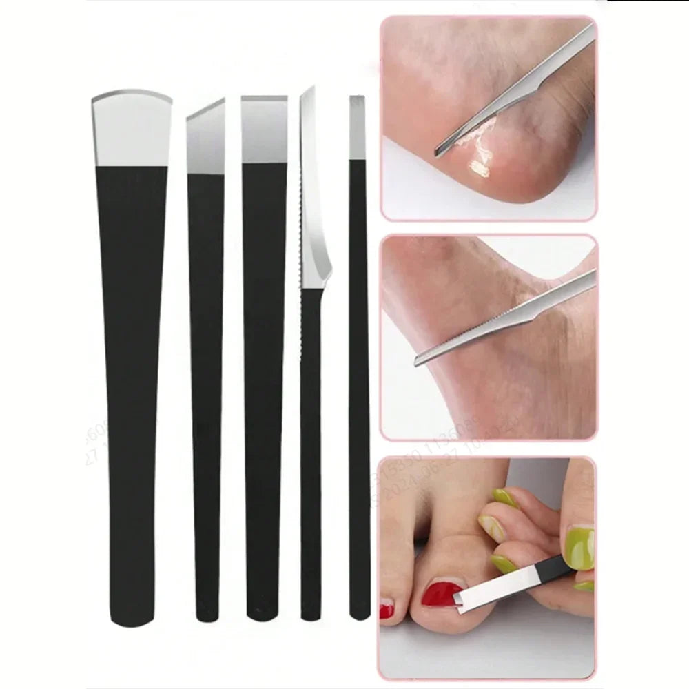 4/5/6/9 stk Pedikyrknivsett – Komplett Fotpleiesett i Rustfritt Stål for Hard Hud og Neglepleie