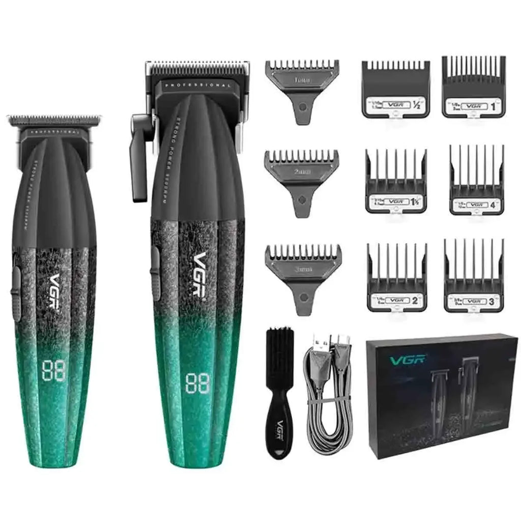 VGR V-640 S3 Profesjonell hår- og skjeggtrimmer – 9000 RPM metalltrimmer