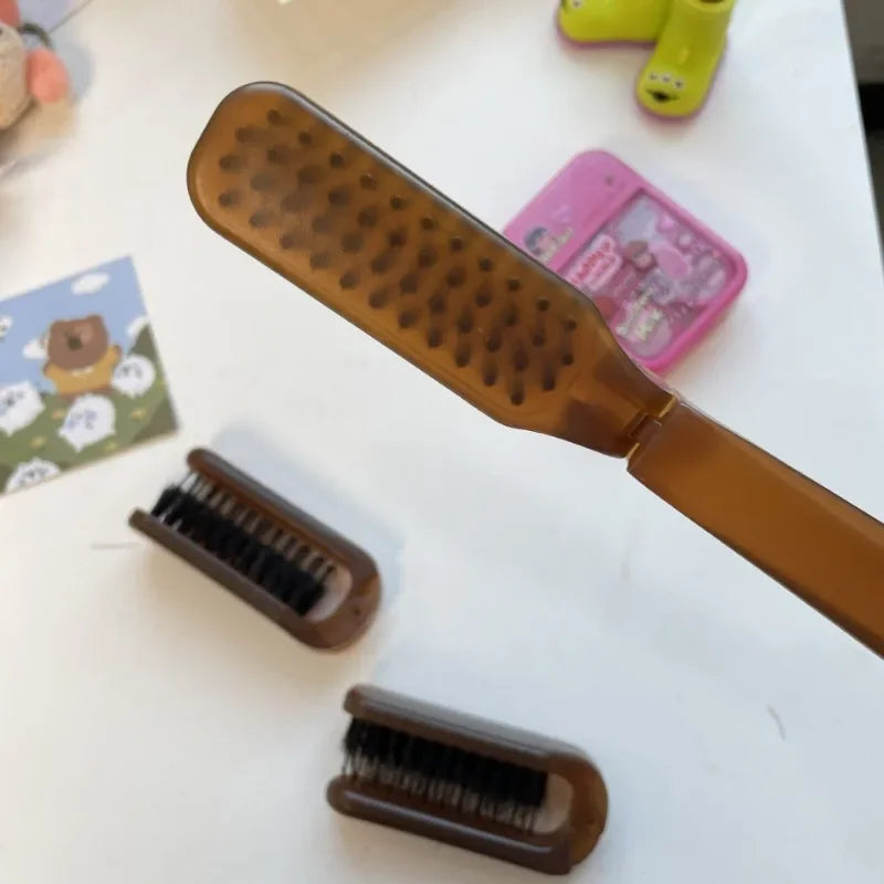 Pig Mane Hair Comb – Sammenleggbar Antistatisk Hårbørste for Glatt og Glansfullt Hår